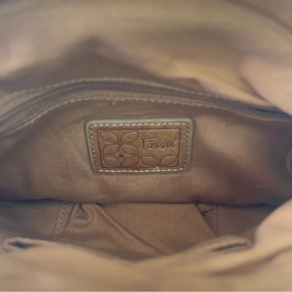Fossil Tan Leather Women's Bag - Picture 11 of 12